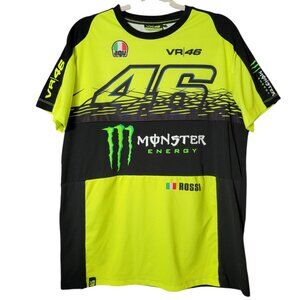 VR46 Mens Valentino Rossi Monster Energy Official Racing Shirt Large